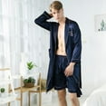 thumbnail image 5 of Men Sleepwear Underwear Silk Satin Boxers Shorts Nightwear Pajamas M-3XL, 5 of 8