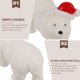 thumbnail image 5 of Mini oso de resina en miniatura, figurita de oso de invierno, adornos navideños de oso, micro paisajes, animales, adornos para tartas, decoración de mesa navideña para el hogar, 5 of 7