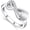 Silver-NO.6, variant on Infinity Mini Ring Hold Loved Ones Ashes Crystal Cremation Urn Ring for Women Finger Ring Memorial Jewelry