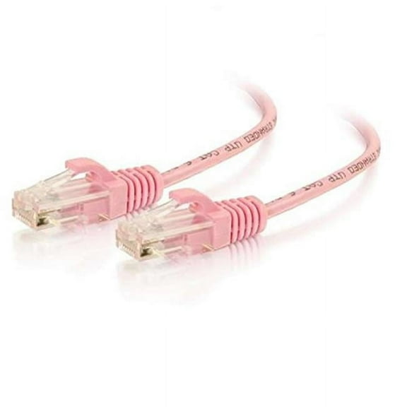 7 ft. Cat6 Snagless Unshielded Slim Ethernet Network Patch Cable - Pink - 7 ft.