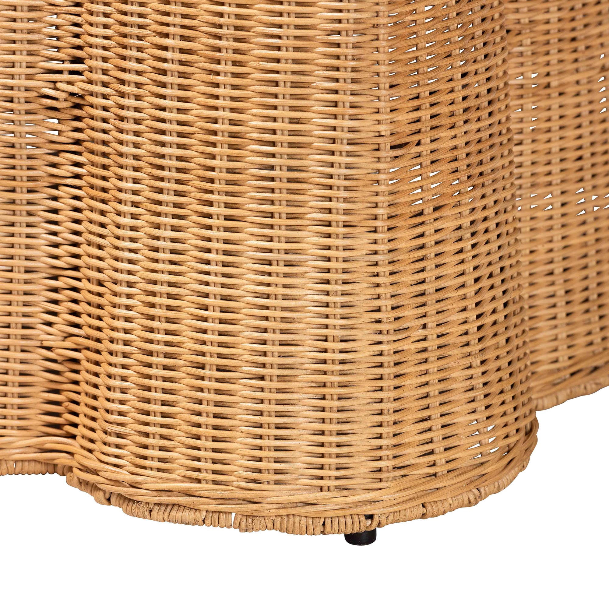 bali & pari Palm Boho Coffee Table, Light Honey