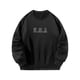 thumbnail image 2 of Sudadera con cuello redondo para hombre y mujer, Jersey, sudadera negra, Tops de manga larga con cuello redondo, holgados para mujer, hombre, compras, , negro, l, 2 of 8