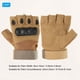 thumbnail image 2 of Guantes sin dedos Uxcell para trabajo al aire libre, guantes de medio dedo, guantes transpirables color marrón, XL, 2 of 6