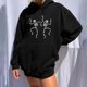 thumbnail image 2 of Sudadera estampada con capucha retro de manga larga suelta divertida vintage para mujer con mangas caídas en los hombros Pompotops gfhjh7046, 2 of 7