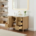 thumbnail image 3 of Sierra 48" Wood Vanity in Washed Light Brown Engineered Stone Top no Mirror, 3 of 14
