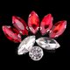 thumbnail image 3 of Parche de Rhinestone rojo Gloria con cuentas de mariposa 4.2 x 3.1 cm, 3 of 7