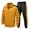 #193-Yellow, variant on Yusimy Men's Solid Color 2-Piece Athletic Tracksuit Long Sleeve Collar Shirt & Zipper Pocket Sports Pants Casual Set