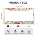 thumbnail image 3 of 2 Pieces Vintage Elegant Rustic Floral Botanical French License Plate Frame Colorful Floral License Plate Cover Frame Metal 2 Round Holes Car Accessories US Canada Standard, 3 of 6