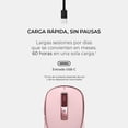 thumbnail image 2 of Mouse ACTECK OPTIMIZE TRIP PRO MI580 Inalambrico USB 2.4 GHz + BT 1600dpi 6 Botones Ergonomico rosa, 2 of 6