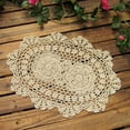 thumbnail image 5 of Lssam Oval Crochet Doilies, Lace Placemats for Dining Table, Farmhouse Table Runners, Elegant Centerpiece for Dressers and End Tables, 5 of 9