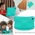 thumbnail image 3 of Allytechgroup Samsung Galaxy Tab A8 10.5" (2022) Cas SM-X200 SM-X205, Cute Football Design Shockproof Bumper Handle Stand Kids Friendly Lightweight Case Cover for Galaxy Tab A8 10.5", Mint, 3 of 6