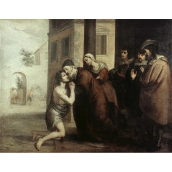 Posterazzi SAL9006086 le Retour du Fils Prodigue Bartolome Esteban Murillo 1617-1682 Affiche Espagnole - 18 x 24 Po.