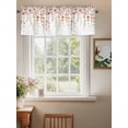 thumbnail image 3 of Kitchen Valances for Window, Spring Pink Orange Floral Foliage Light Filtering Rod Pocket Valance Curtain, Watercolor Wild Flower &nbsp;Short Curtains Window Topper for Bedroom Living Room 54x18in, 3 of 7