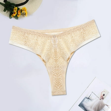 

MRULIC panties for women Women Lace Boyshort Sexy Flower Panties Low Rise Underwear Ladies Comfortable Underpants Female Lingerie Khaki + XL
