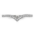 thumbnail image 4 of Bague en Or Blanc 14K avec Diamant en V, 4 of 5