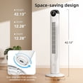 thumbnail image 7 of 42 Inches Bladeless Tower Fan with Remote for Bedroom,90°Oscillation Standing Floor Fans that Blow Cold Air with 9H Timer & Child Lock,Ultra Quiet Small Cooling Fans for Office - Black, 7 of 7