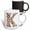 Multicolor, variant on 3drose, Pretty Watercolor Floral Monogram Letter K, 11oz Two-tone Blue Mug