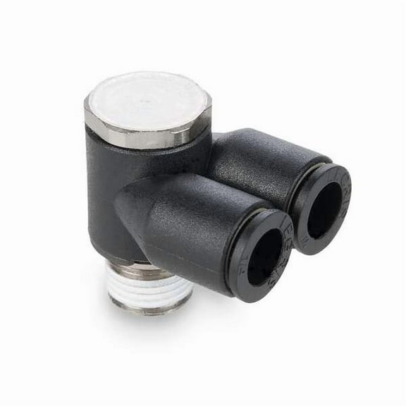 Legris Fractional Push-to-Connect Fitting, Nylon, Black 3149 04 20