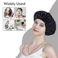 thumbnail image 2 of Gorros de ducha con forro de felpa, gorro de ducha grande de triple capa para mujer, gorros de ducha reutilizables para cabello largo y grueso, gorros de ducha impermeables, lavables y suaves., 2 of 5