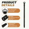 thumbnail image 3 of Uxcell 4 Pcs Silicone Tie Down Strap, 45cm / 18 inch Versatile Wear Resistant Silicone Securing Strap with Black Metal Buckle for Luggage Binding Outdoor Equipment Sorting,Black, 3 of 7