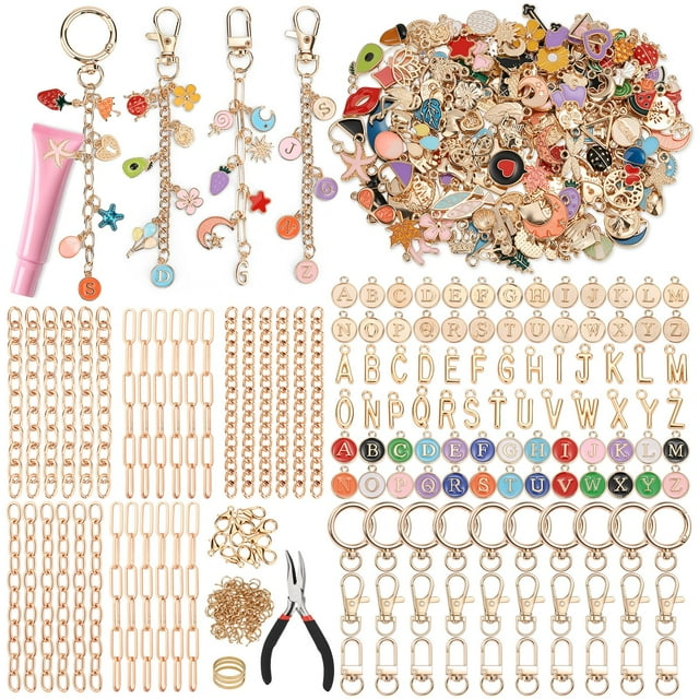 Kit para hacer llaveros Selizo, 500 unidades, amuletos para manualidades