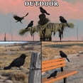 thumbnail image 7 of Halloween Decoration, 6 Pack Realistic Black Crow Figurines, Plastic Feathered Crow Desktop Ornaments for Halloween Spooky Party Decor Gifts, 7 of 7