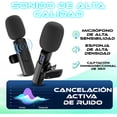 thumbnail image 2 of Micrófono inalámbrico Cancelación de Ruido Excepcional de alta duración Microfono para telefono Video Vlog  Micrófono de Solapa Inalámbrico para Teléfono Celular iPhone Android Tipo C, 2 of 6