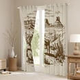 thumbnail image 3 of Castle Fairy Boys Girls Western Cowboys Black Out Curtains,Botanical Plants Desert Cactus Curtains Pack of 2 (42x63 Each),Southwestern Vintage Aesthetic Bedroom Curtains,Lightweight Room Decor, 3 of 6