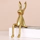 thumbnail image 4 of Estatua de conejo de cerámica, adorno electrochapado, figura de 2x, 4 of 9