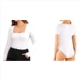 thumbnail image 3 of Body de Mujer con Cuello Cuadrado, Corta y Larga, Estilo Camisa, Top Ajustado L, 3 of 8