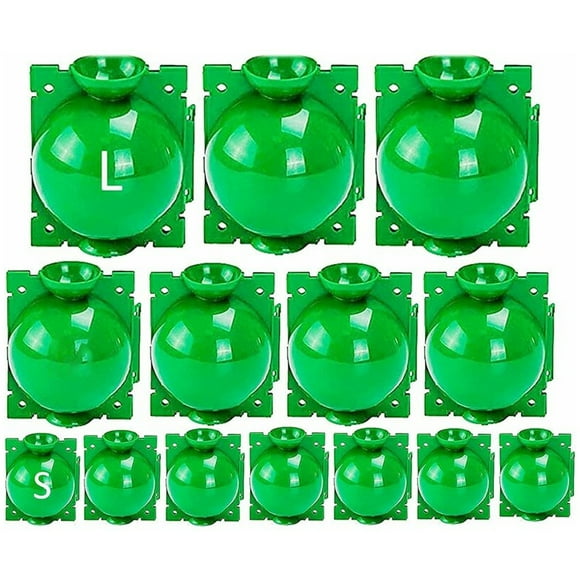 15 Pieces Plant Root Box Propagation Ball, Grafting Box High Pressure Propagation Box Plant Rooting Device (L+M+S, Green)