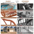 thumbnail image 4 of Avaloomia Home Outdoor Dining Chairs Set of 4, All Weather Stackable Plastic Patio Chairs with Armrest & Anti-Slip for Garden Porch Deck Kitchen No Assembly, Coral Red ﻿, 4 of 7