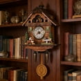 thumbnail image 2 of Antique Wooden Cuckoo Clock Traditional Northwest European Auto Swing Pendulum Home Decor Hanging Cuckoo Clock, 2 of 10