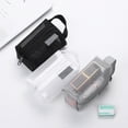 thumbnail image 4 of Purse Nylon Square Mesh Coin Bags Card Transparency Storage Depository Comfortable Zipper Durable Stationery Convenience White, 4 of 9