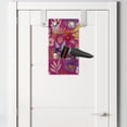 thumbnail image 2 of Floral Hanging Pocket Organizer, Tropical Illustration of Vibrant Flowers Palm Leaves and Other Plantation, Printed Polyester Storage Bag with Pockets, 9" x 16", Magenta Multicolor, 2 of 2