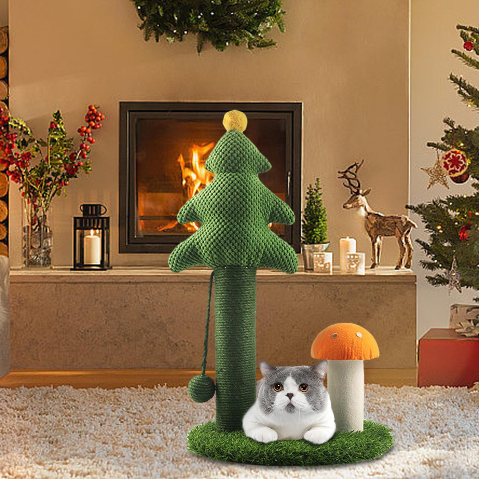 Bvdfgk Cat Scratching Post Christmas Theme Activity Interactive Indoor Outdoor Ornament