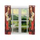 thumbnail image 3 of ABPHQTO Payasos Juegan Cortina de Ventana Cortina de Cocina 65x90 cm (Dos Piezas), 3 of 3