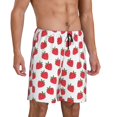 thumbnail image 2 of Sikiie Cartoon Strawberry Mens Pajama Shorts, Lightweight Lounge Pant with Pockets Soft Sleep Pj Shorts for MenSmall, 2 of 6