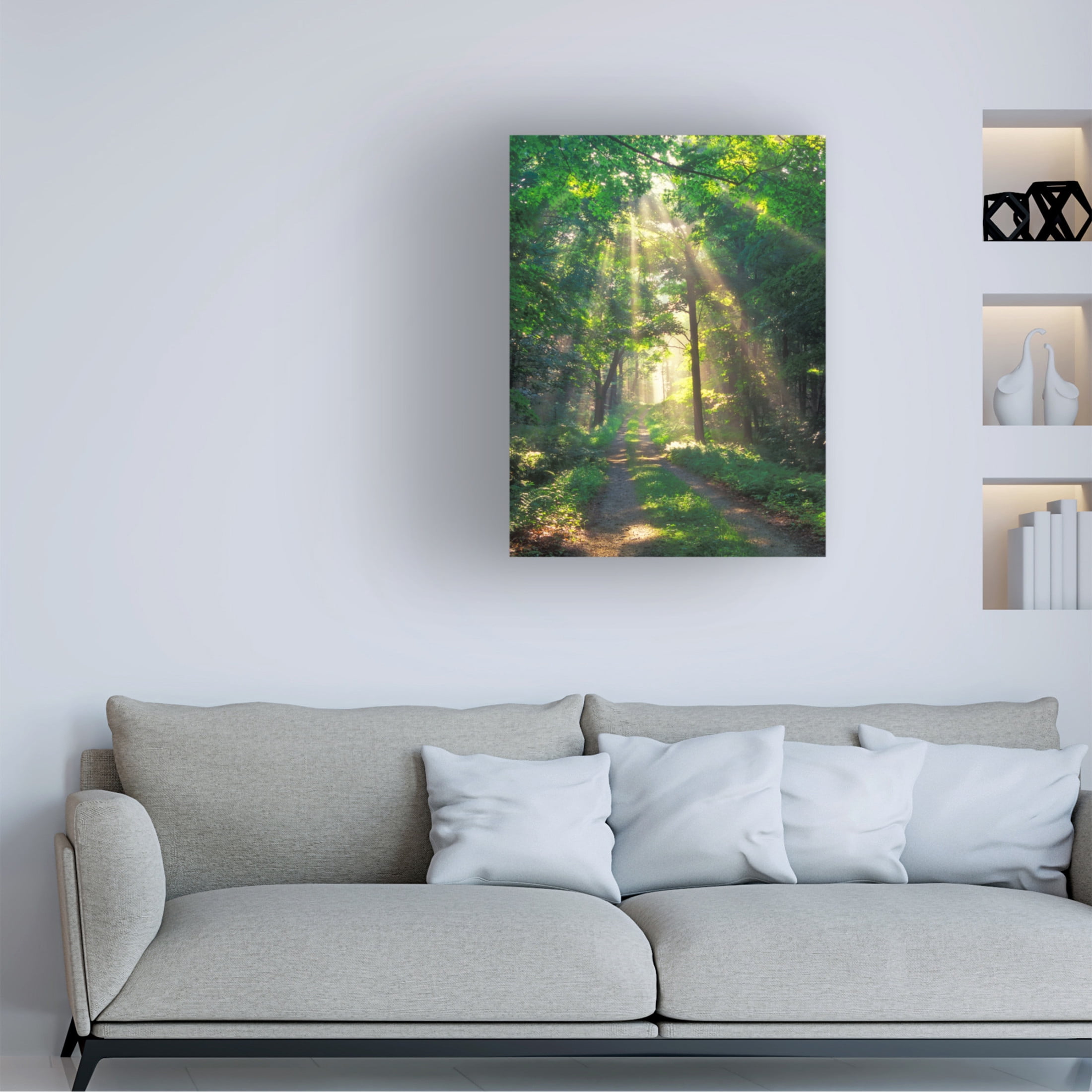 Canvas Wall Art - Patrick Zephyr 'Forest Sunshine' Wall Art for Living Room, Bedroom, or Office Décor by Trademark Fine Art - 18 x 24 Inches