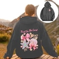 thumbnail image 1 of SHIXIAOO Sweat à Capuche pour Femmes Imprimé Lettre Manches Longues avec Poches Style Western Grande Taille pour Femmes, 1 of 8