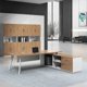 thumbnail image 2 of Executive Storage Office Desks Working Corner Reading Wooden Office Desks Keyboard Drawers Scrivania Ufficio Lavoro Furnitures My Lux Decor Round, 2 of 14