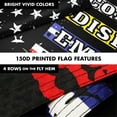 thumbnail image 5 of G128 Combo Pack: 6 Ft Tangle Free Aluminum Spinning Flagpole (Black) & Thin Line First Responders American Flag 3x5 Ft, LiteWeave Pro Series Printed 150D Polyester | Pole with Flag Included, 5 of 9