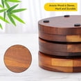 thumbnail image 4 of WLWNWFT Acacia 6-Piece Absorbent Cork Wood Coasters, 4 of 9