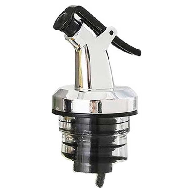 Bewildely Vertedor de botellas de aceite portátil reutilizable tipo prensa dispensador a prueba de fugas cocina Bar vino bebida condimento botellas tapón Cocina y Comedor electroplateado Bewildely HA001922-01