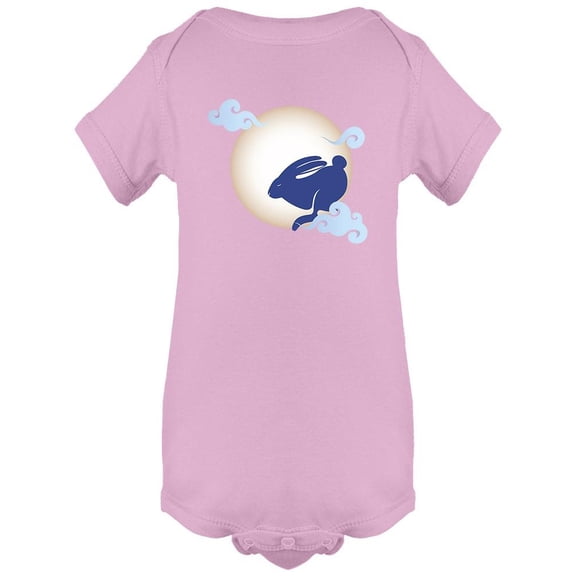 Rabbit On Moon With Clouds Bodysuit Infant -Image by Shutterstock,  12 Months
