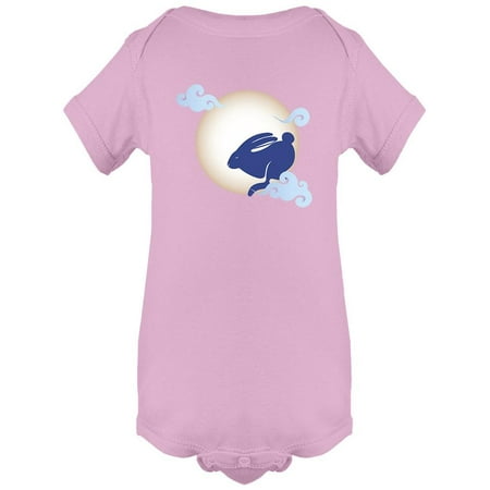 

Rabbit On Moon With Clouds Bodysuit Infant -Image by Shutterstock 6 Months