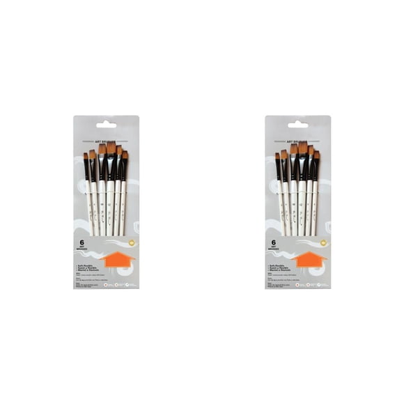 Pinceles para acuarela Methold 6 unids/set pelo de nailon mango de madera