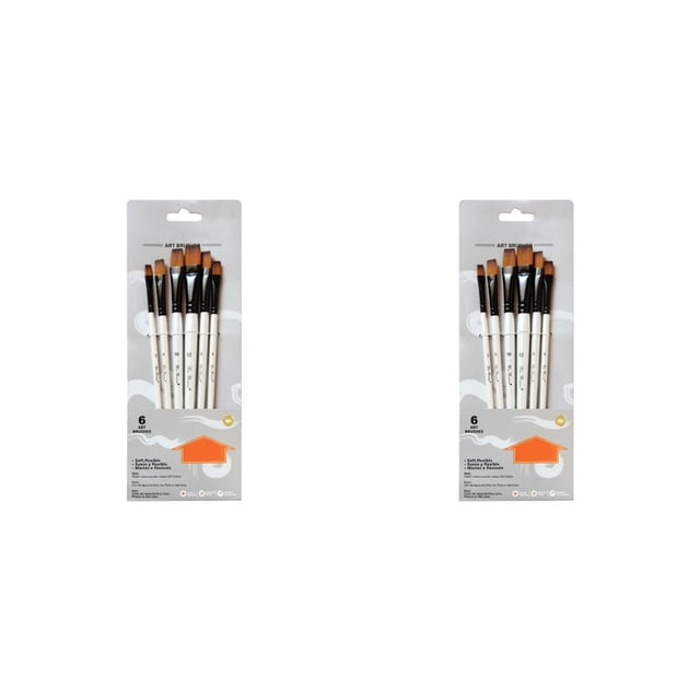 Pinceles para acuarela Cateissary 6 unids/set de diferentes formas pelo de nailon mango de madera