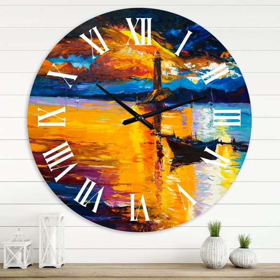 Designart 1 in Coastal Wall Clock