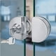 thumbnail image 4 of Cerradura para puerta de vidrio, estuche, escritorio de acero inoxidable cromado duradero, puerta de vidrio de 10 mm a 12 mm, cerradura de seguridad antirrobo sin perforaciones, 4 of 4
